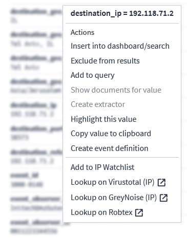 Graylog Guided Search Screenshot