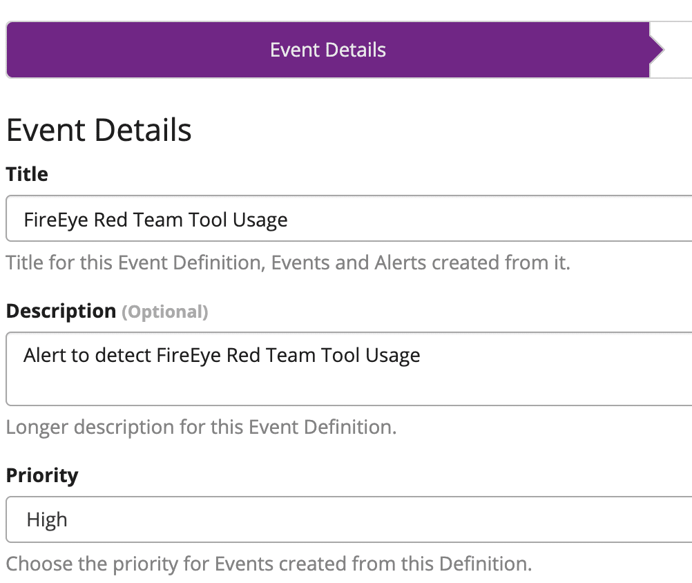 Graylog Alert Event Details