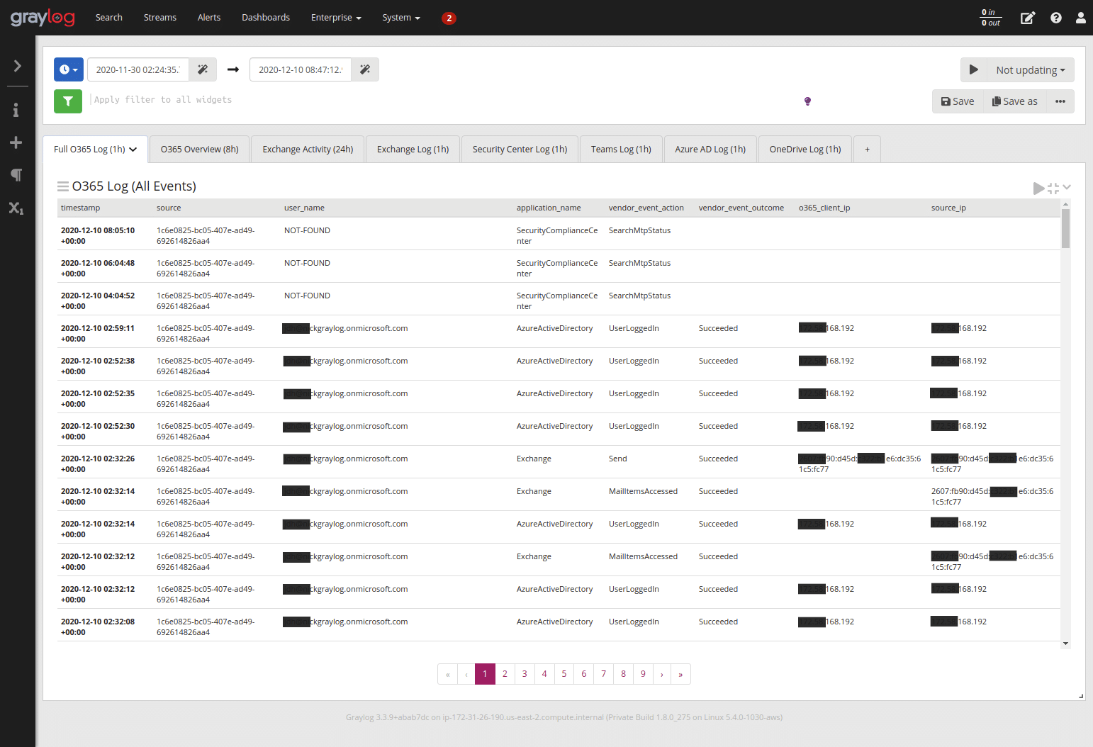 Illuminate o365 Events