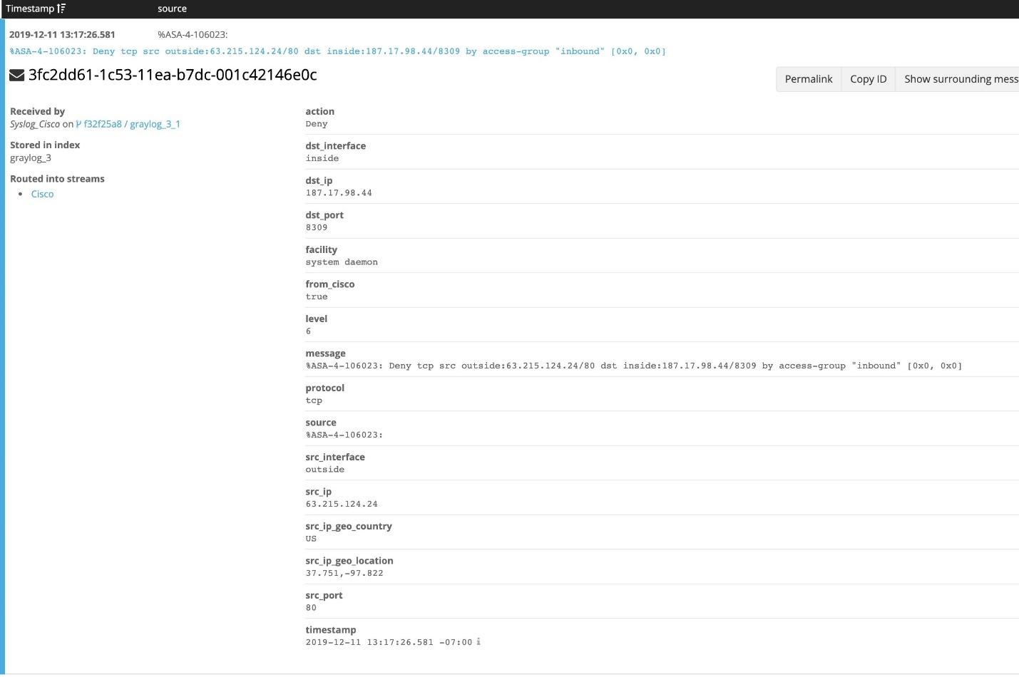 Enriched Log Entries
