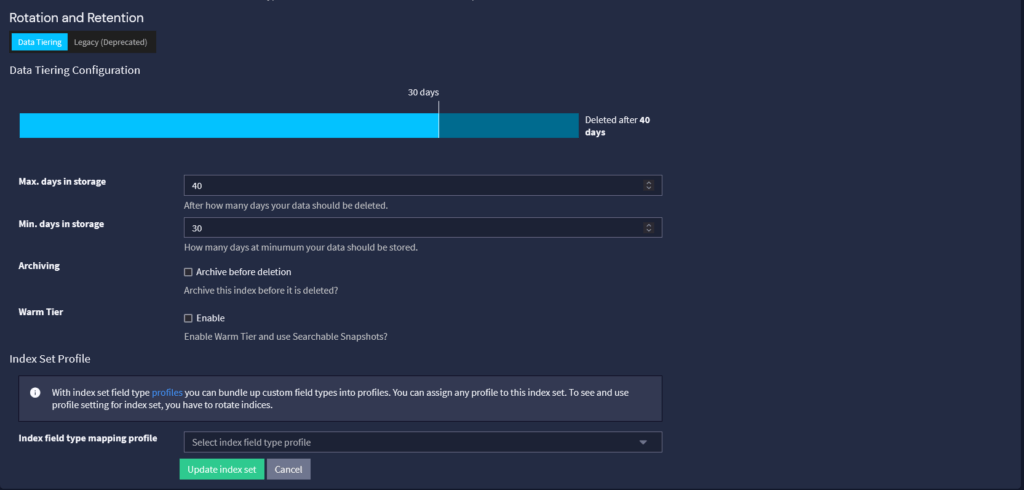 Graylog Data Tiering