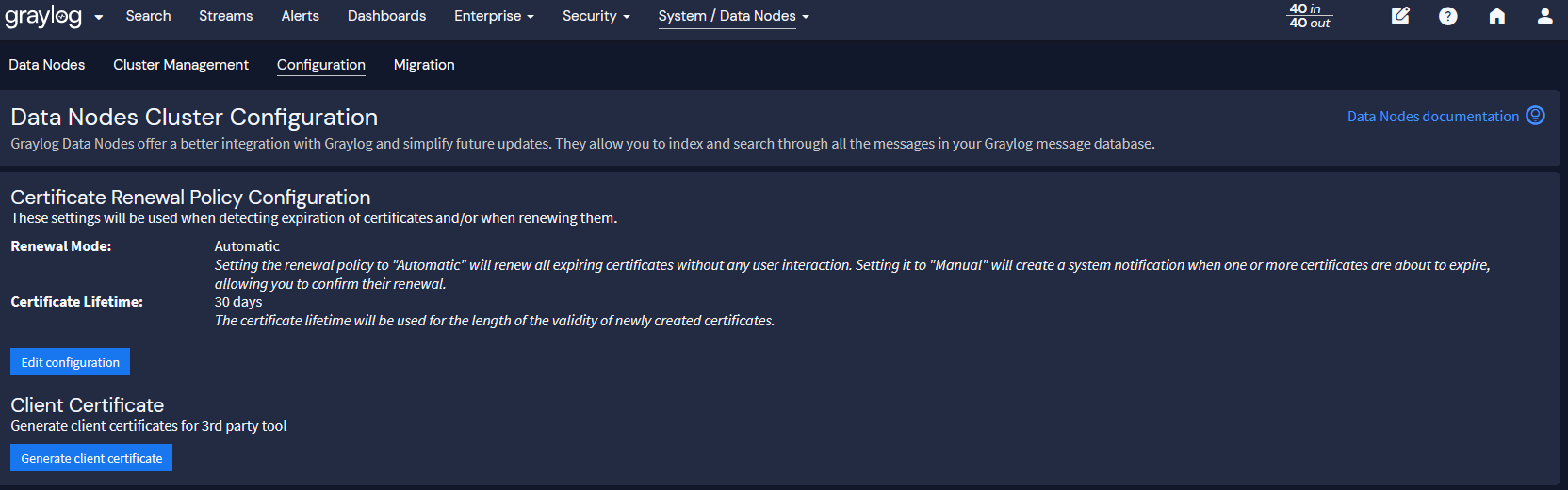 Creating a Data Node CA Authority