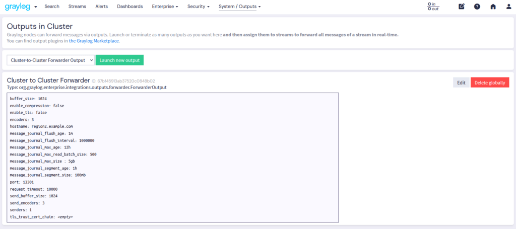 Cluter to Cluster Forwarder