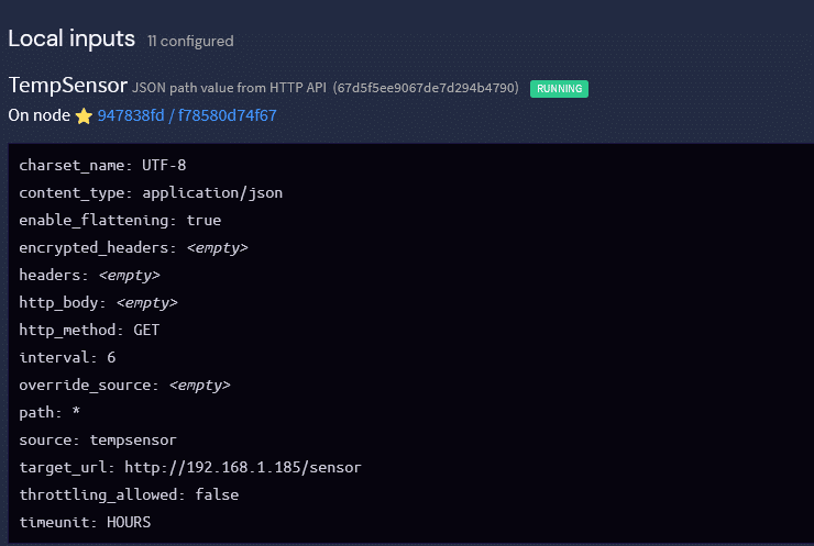 Temp Input Screenshot