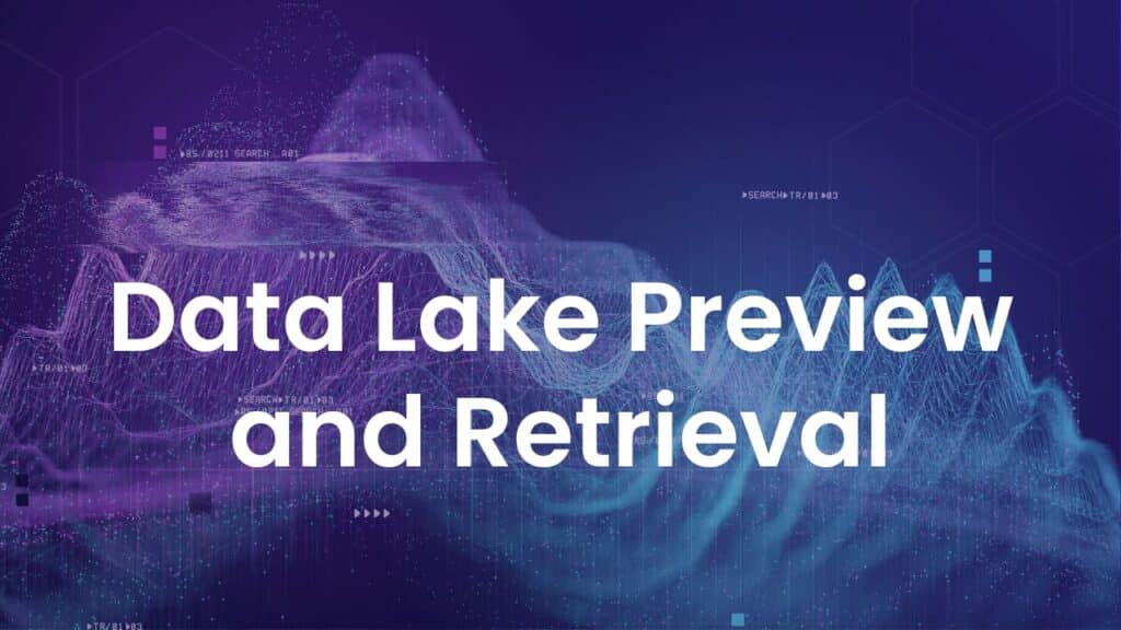 Data Lake Preview and Retrieval.