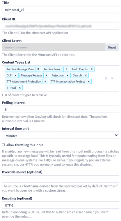 mimecast input config