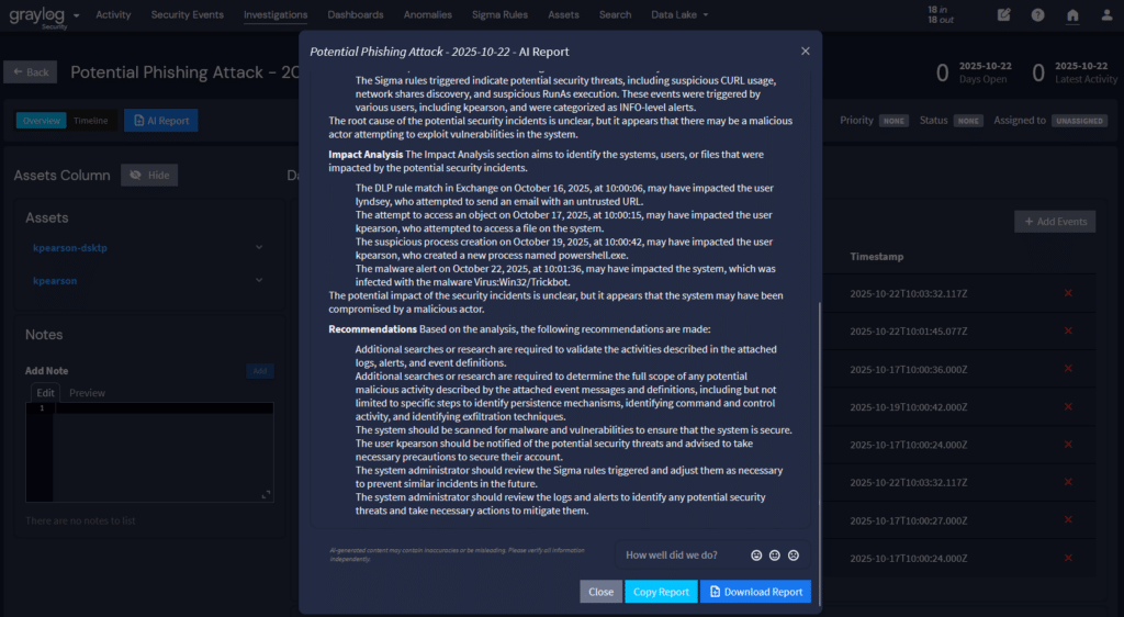 AI Investigation Report