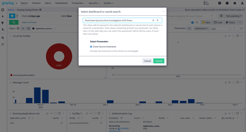Graylog Search Workflow